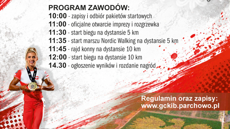 W niedzielę (18.10) 8. edycja Niepodległościowego Biegu Orła w gminie Parchowo. Będzie rywalizacja biegowa, nordic walking i konna