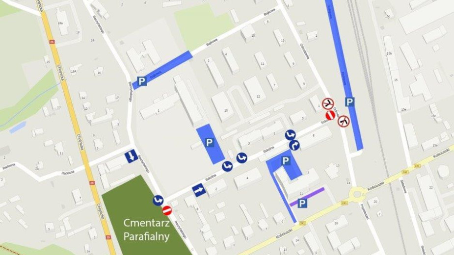Podobnie jak w poprzednich latach, wokół cmentarzy w Sępólnie Krajeńskim od dziś (30.10.) do poniedziałku rano obowiązuje ruch jednokierunkowy (MAPKI)