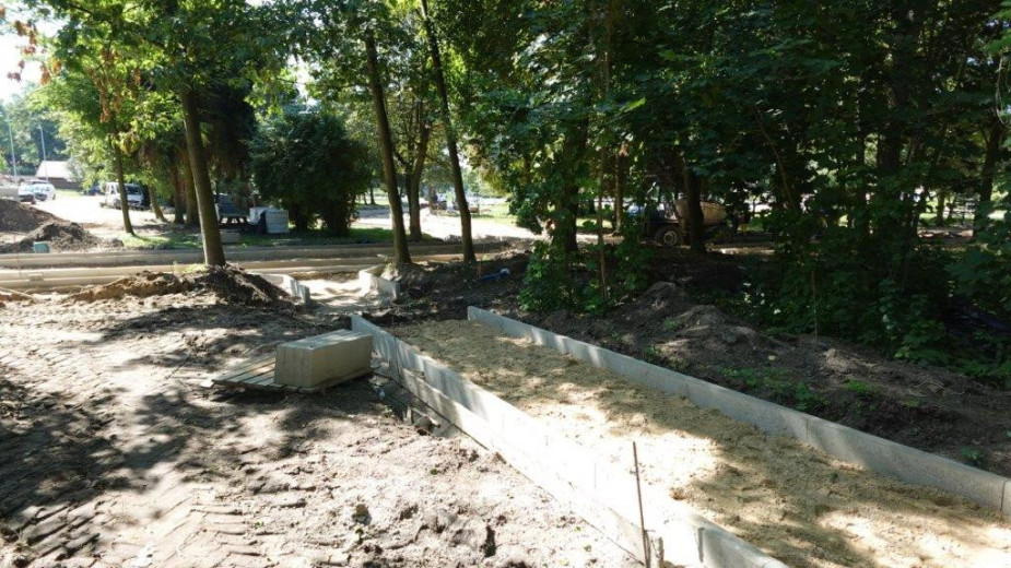 Kończy się budowa miasteczka rowerowego w Sępólnie Krajeńskim. Koszt prac to około 2,5 mln złotych (FOTO)