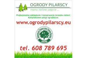 Logo Ogrody Pilarscy mamy zielone pojęcie