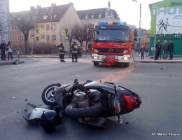 Młoda kobieta ranna w wypadku w Bytowie