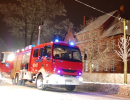 Pożar budynku Urzędu Gminy w Człuchowie