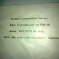 Zdjęcie zrobione przed Świętami w chojnickim szpitalu. Fot. internauta Michał