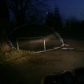 Zamarte. Trampolina z ogródka przeleciała na ulicę.
