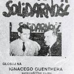 Plakat wyborczy Ignacego Guenthera z Lechem Wałęsą