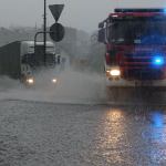 Ulewa w Sępólnie Krajeńskim. fot Maciej Bór/Weekend FM