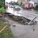 Ulewa w Sępólnie Krajeńskim. fot Maciej Bór/Weekend FM