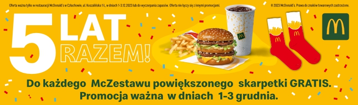 5 LAT RAZEM. McDonald's w CzÅ‚uchowie